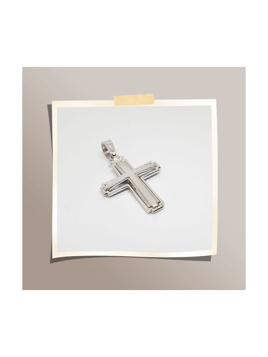 Mentzos White Gold Cross 14K