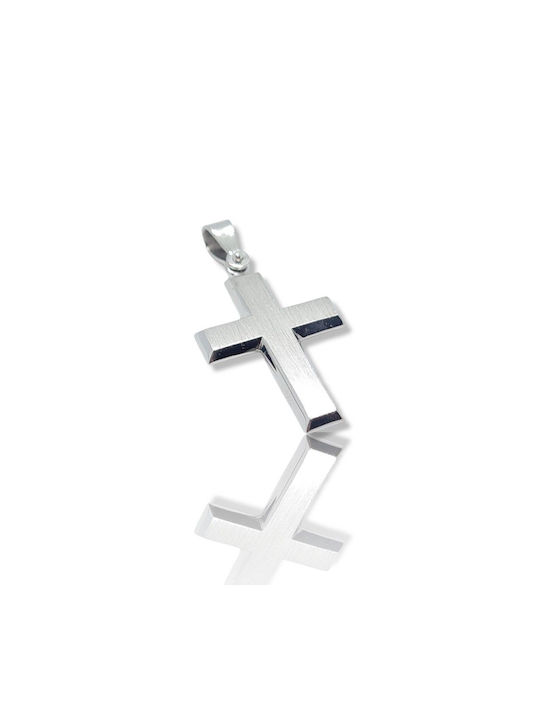 Mentzos White Gold Cross 14K