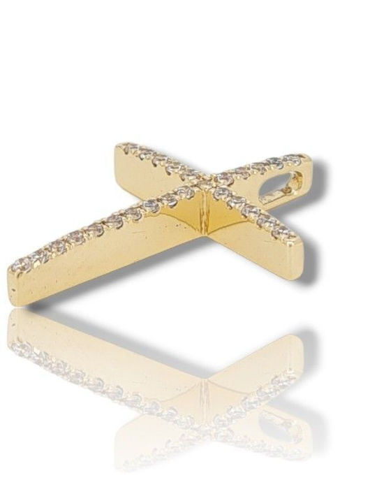 Mentzos Weißgold Kreuz 14K