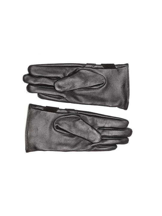 Devergo Schwarz Leder Handschuhe