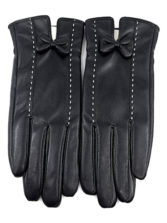 Legend Accessories Schwarz Leder Handschuhe Berührung