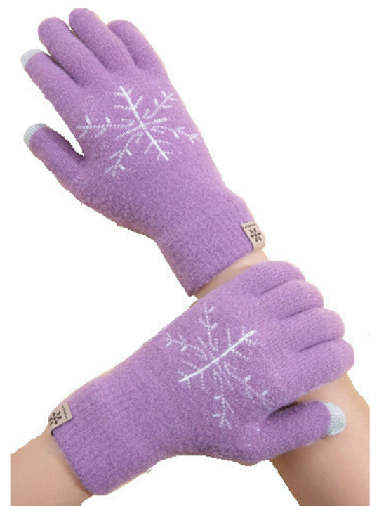 Tatu Moyo Women's Touch Gloves with Fur Purple