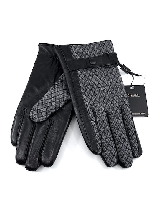 Men's Leather Touch Gloves Black