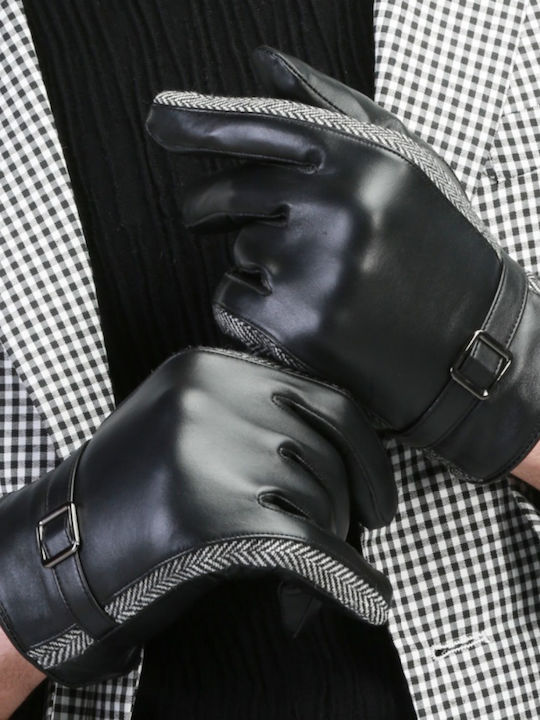 Men's Leather Touch Gloves Black
