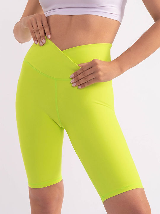 The Lady Women's Bike Training Legging High Waisted & Push Up Yellow