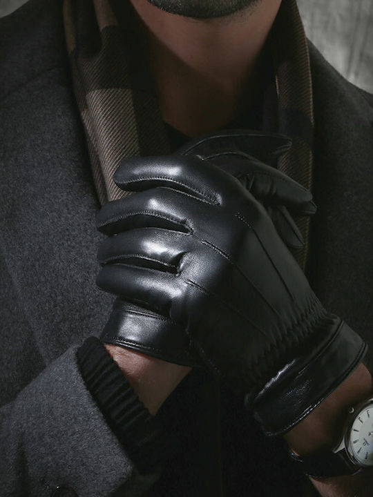 Men's Leather Touch Gloves Black