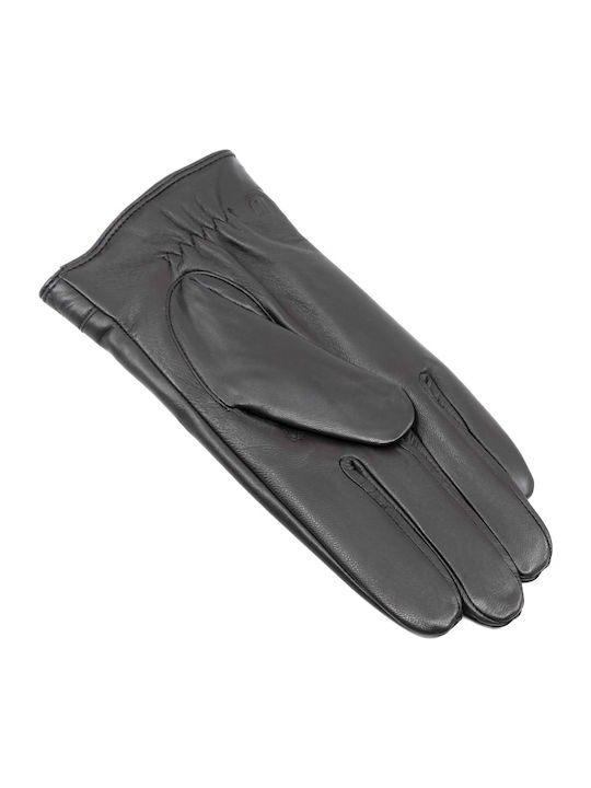 Men's Leather Touch Gloves Brown
