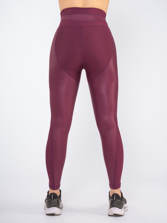 Everyday Women's Long Firming High Waist Leggings Push Up Burgundy