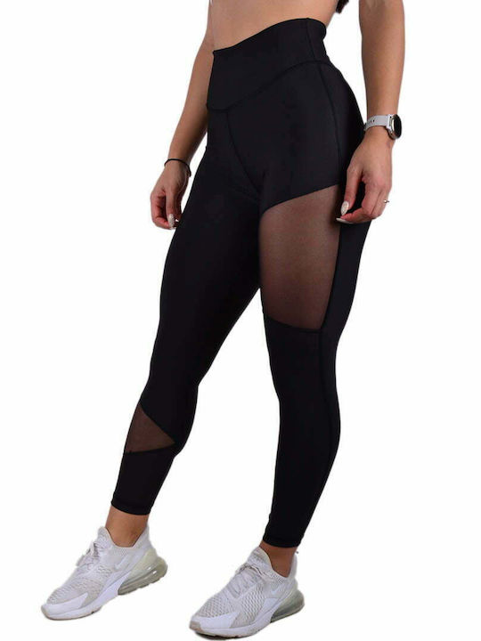 Axidwear Frauen Lang Leggings Hochgeschnitten & Push Up Schwarz