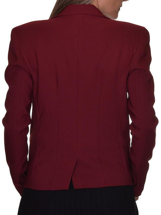 Dejavu Women's Blazer Burgundy