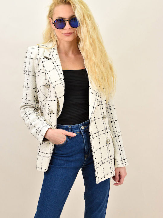 Potre Lung Blazer pentru femei Sacou Bej