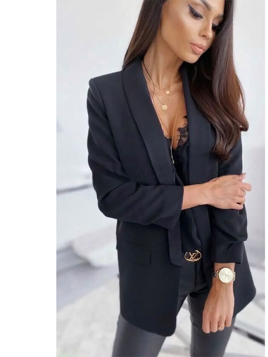 Mezzo Mezzo Damen Blazer Schwarz
