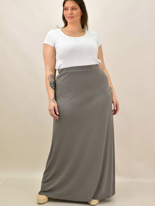 High-waisted Maxi Skirt Gray