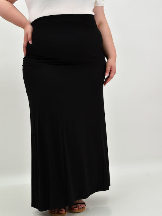 First Woman Maxi Skirt in Black color