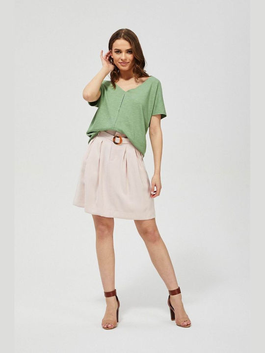 Make your image High Waist Mini Skirt in Pink color