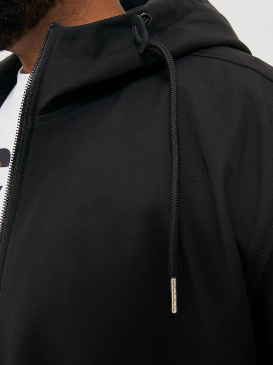 Χειμωνιάτικο Μπουφάν Softshell Αδιάβροχο και Αντιανεμικό Μαύρο