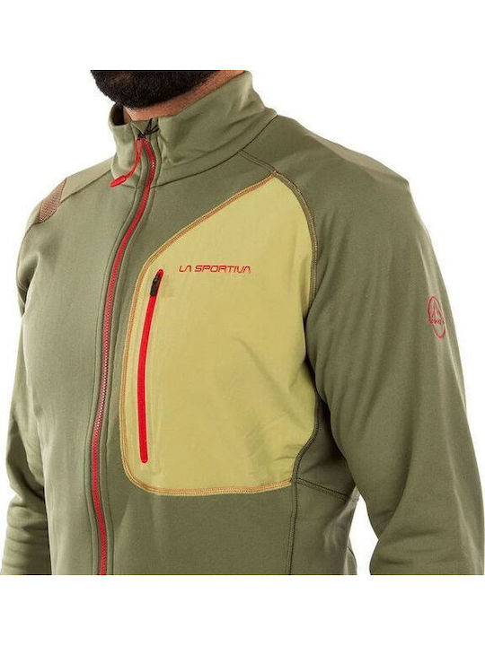 Herren Fleecejacke Khaki
