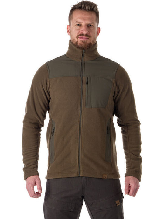 Ανδρική Ζακέτα Fleece Χακί