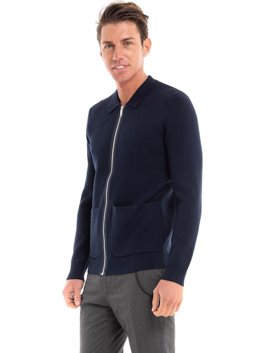 Men's Knitted Cardigan Blue