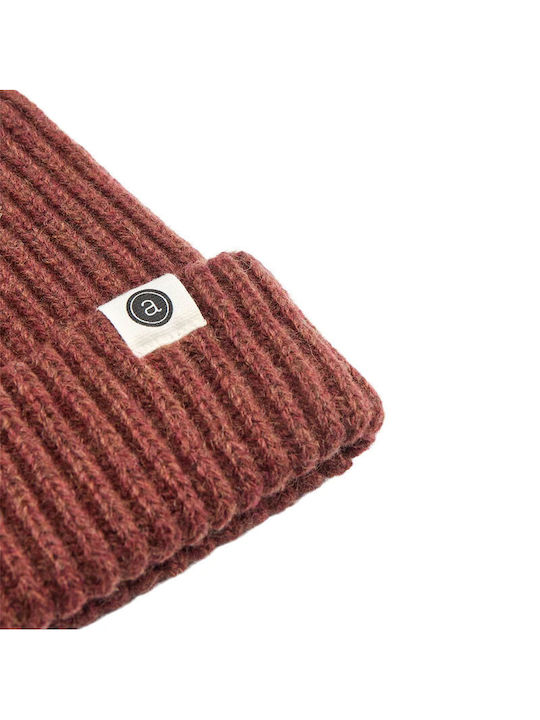 Anerkjendt Beanie Männer Beanie mit Rippstrick in Braun Farbe