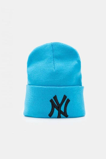 Beanie Unisex Beanie mit Rippstrick in Hellblau Farbe