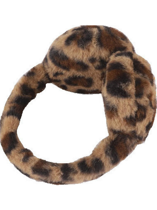 Γυναικείο Earmuff Πλεκτό σε Καφέ χρώμα