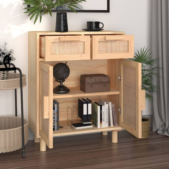Мебели за съхранение с чекмеджета Бежов 60x30x75см
