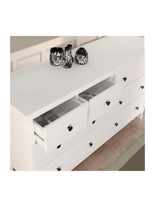 Sideboard Sabina Holz mit Schubladen GP042-0223 1 Weiß 160x50x96cm