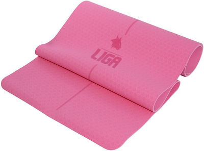 Liga Sport original Fitnessmatte Yoga/Pilates Grün (185x68x0.6cm)