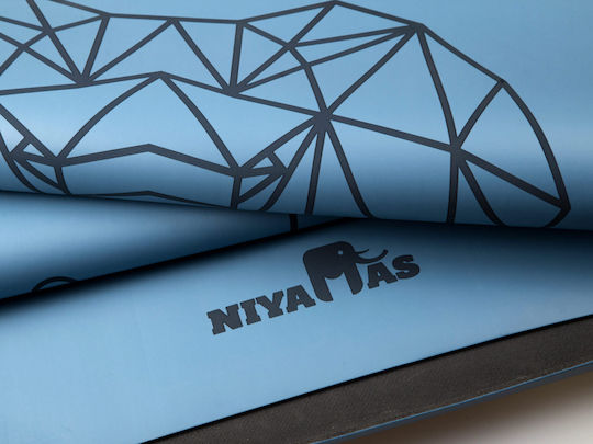 Niyamas Exercise Mat Blue with Carry Strap (183x68x0.5cm)