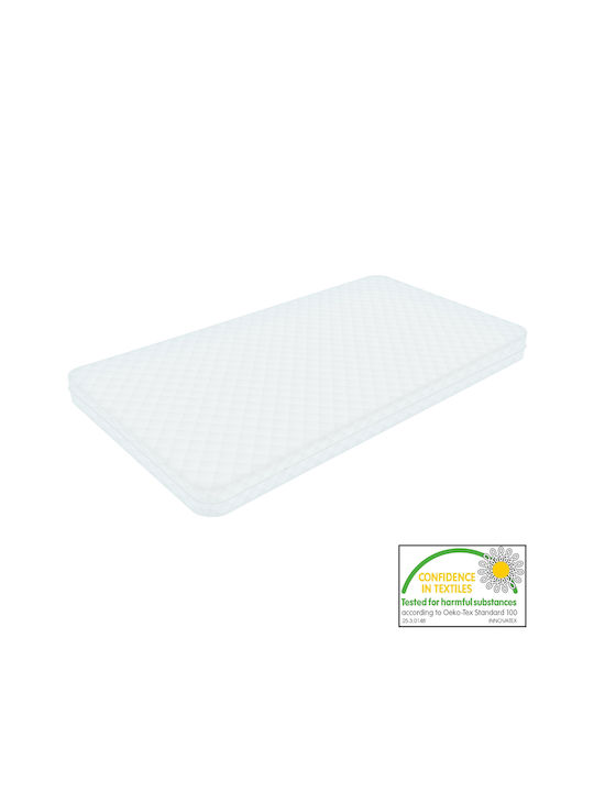 ML-Design Baby Crib White with Mattress 70x140cm