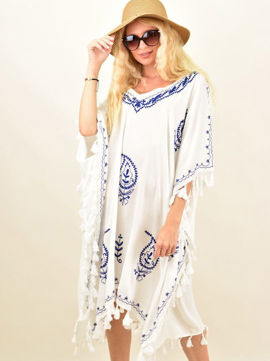 Potre Women's Mini Caftan Beachwear Blue