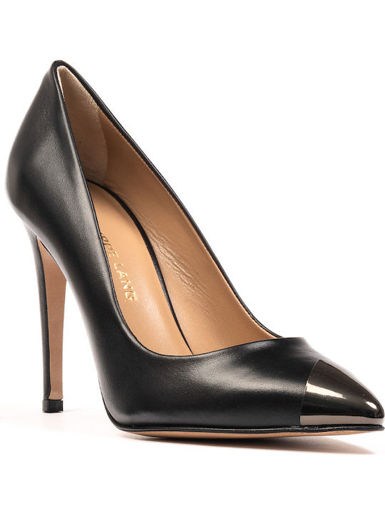 Philippe Lang Leder Pumps Schwarz