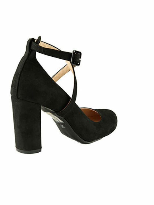 Smart Cronos Suede Black High Heels