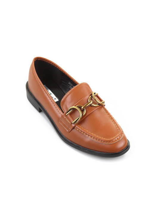 Fshoes Γυναικεία Loafers σε Ταμπά Χρώμα