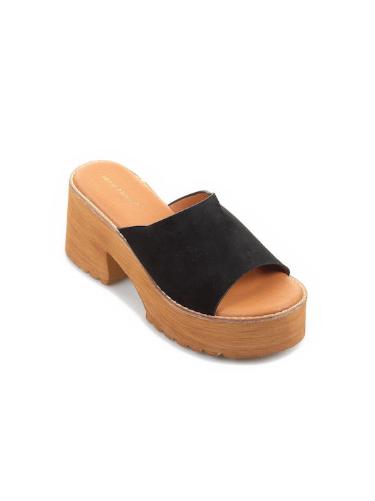 Fshoes Chunky Heel Mules Black