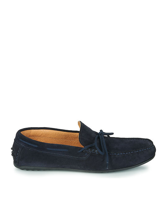 Men's Suede Boat Shoes Navy