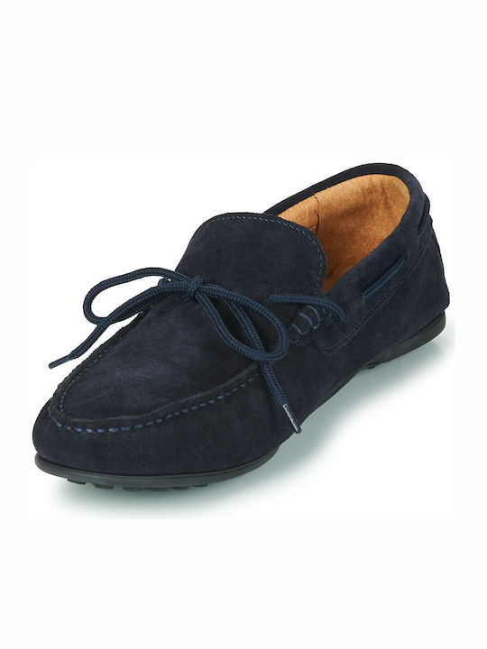 Men's Suede Boat Shoes Navy