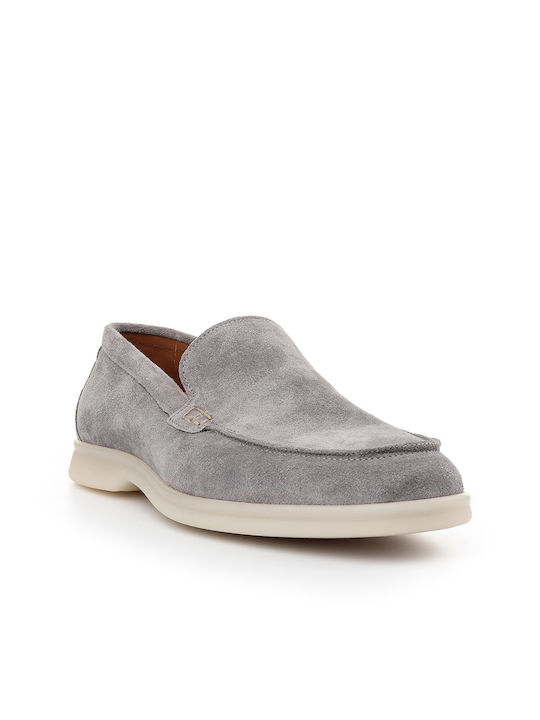 Antonio Shoes Men's Leather Moccasins Gray