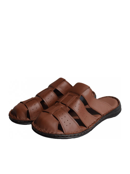 Herrensandalen in Tabac Braun Farbe