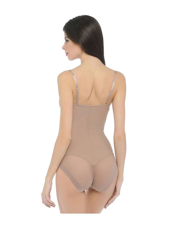 Ysabel Mora Strapless Bodysuit Beige