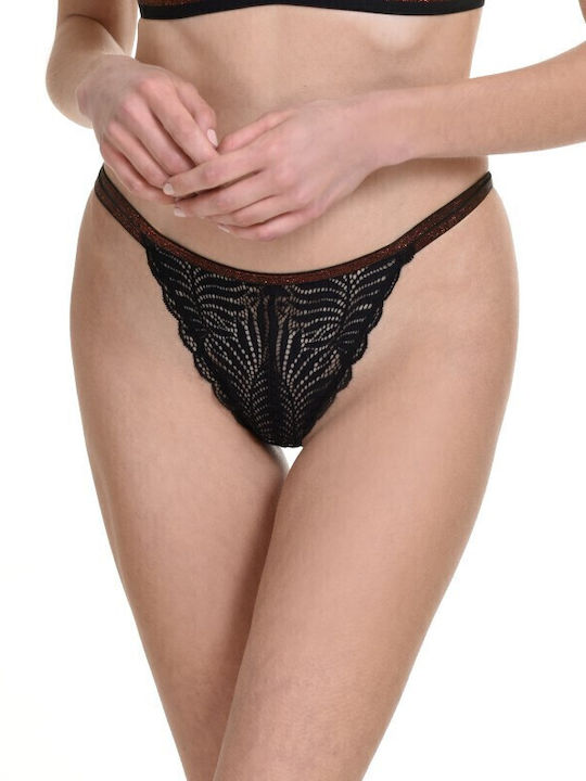 Miss Rosy Lace Underwear Set with Bra & Slip Black