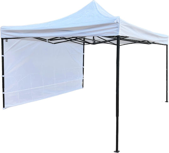 Mega Bazaar Square Cover for Kiosk White 3x3m
