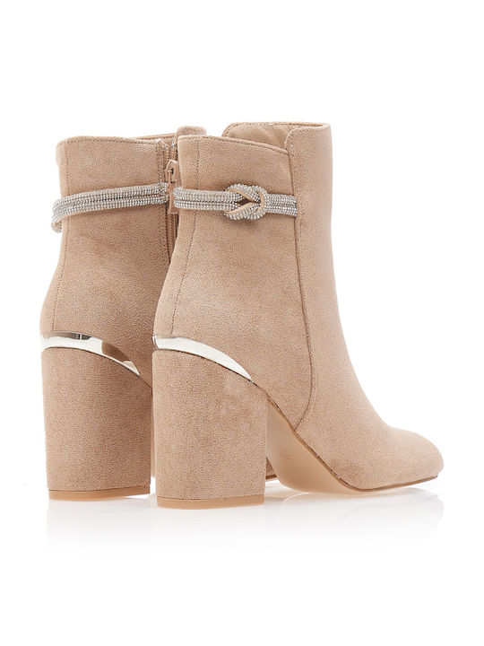 Wildleder Stiefeletten Damen Braun
