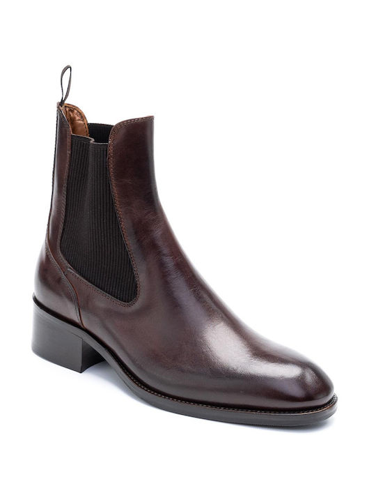 Perlamoda Leather Women's Chelsea Boots Brown