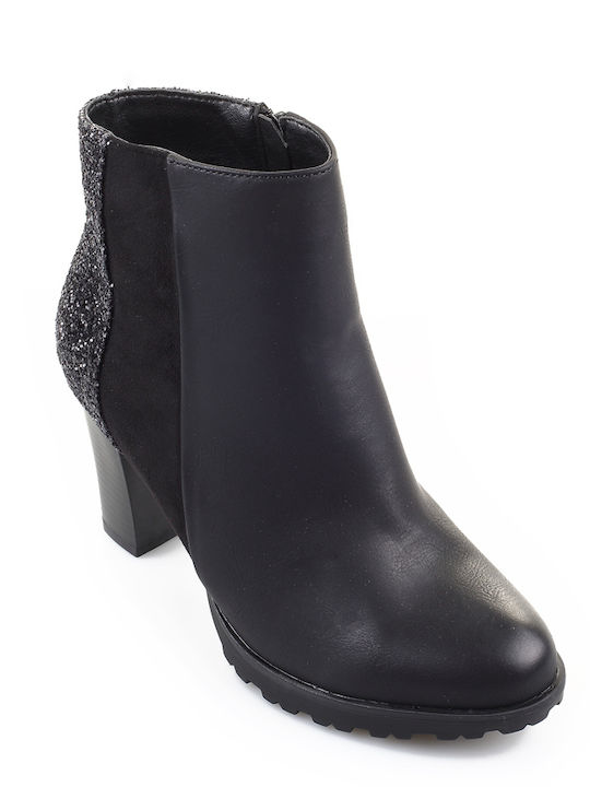 Fshoes Wildleder Damen Knöchelstiefel Schwarz