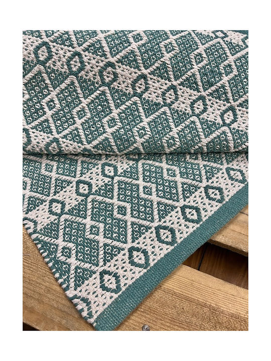 Koulis Carpets Σετ Καλοκαιρινά Χαλιά Κρεβατοκάμαρας Βαμβακερά Πράσινα 0018-00004-070 3τμχ