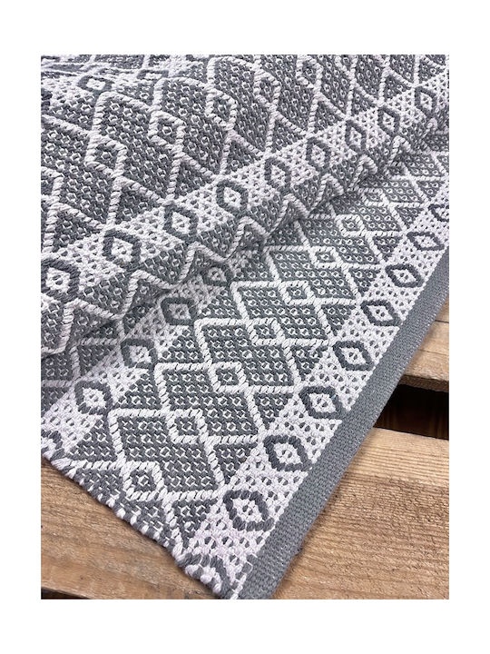 Koulis Carpets Summer Cotton Bedroom Rugs Set Gray 0018-00002-070 3pcs