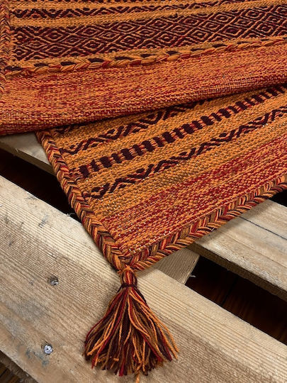 Koulis Carpets Σετ Καλοκαιρινά Χαλιά Κρεβατοκάμαρας Βαμβακερά Πορτοκαλί 0018-00009-070 3τμχ