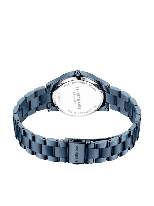 Kenneth Cole LADIES CRYSTALS Women's Watch with Blue Metal Bracelet